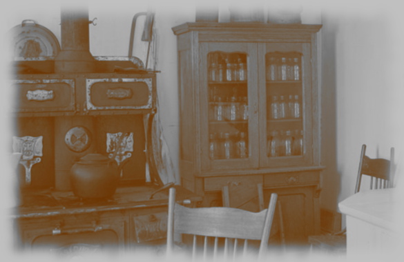 Image of an old fashion kitchen.